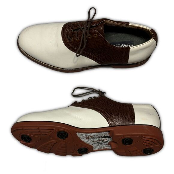 Polo-ralph-lauren Men\'s Brown and White Oxfords